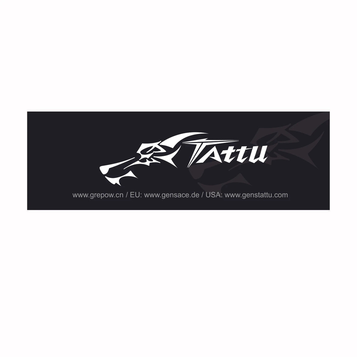 Tattu Banner Black and White Size: 1850mm x 800mm