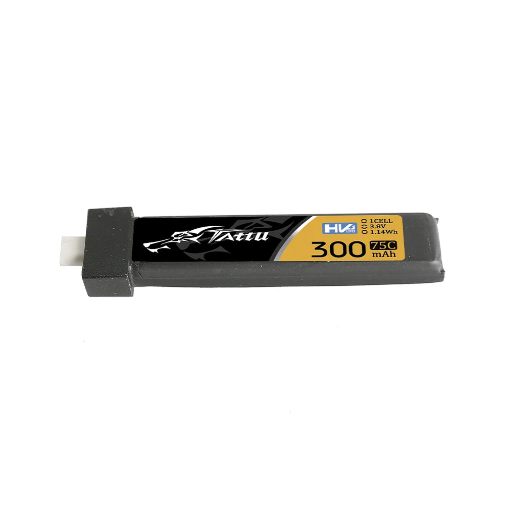 Tattu 300mAh 1S 75C 3.8V(HV) Lipo Battery | BT 2.0 Plug | FPV Classic (5pcs)