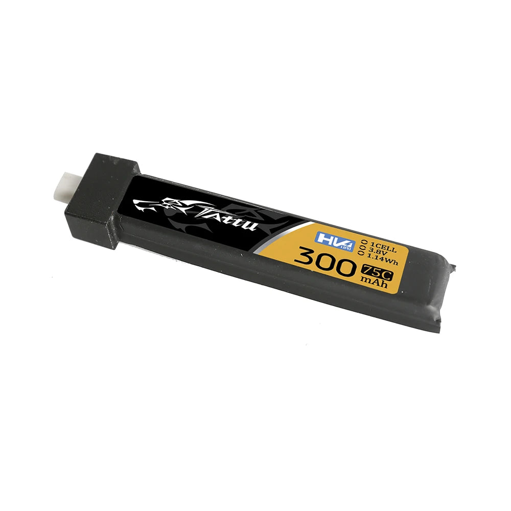 Tattu 300mAh 1S 75C 3.8V(HV) Lipo Battery | BT 2.0 Plug | FPV Classic (5pcs)