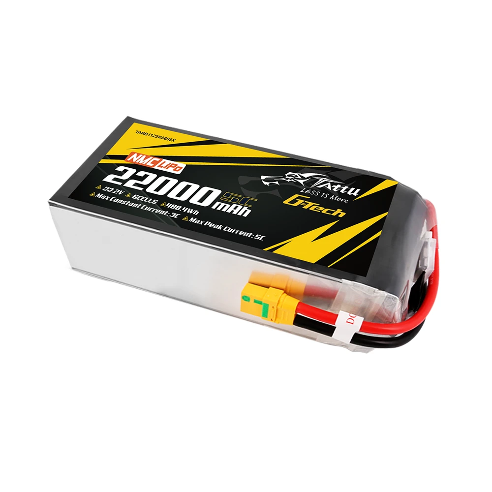 Tattu 22000mAh 6S 5C 22.2V Lipo Battery | XT90S-F Plug | Semi-solid