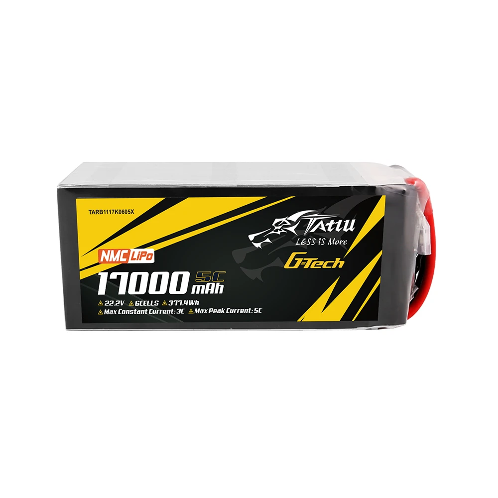 Tattu 17000mAh 6S 5C 22.2V Lipo Battery | XT90S-F Plug | Semi-solid