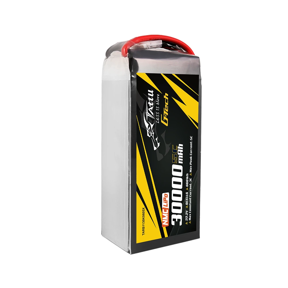 Tattu 30000mAh 6S 5C 22.2V Lipo Battery | XT90-S Plug | Semi-solid