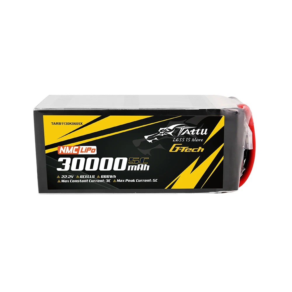 Tattu 30000mAh 6S 5C 22.2V Lipo Battery | XT90-S Plug | Semi-solid
