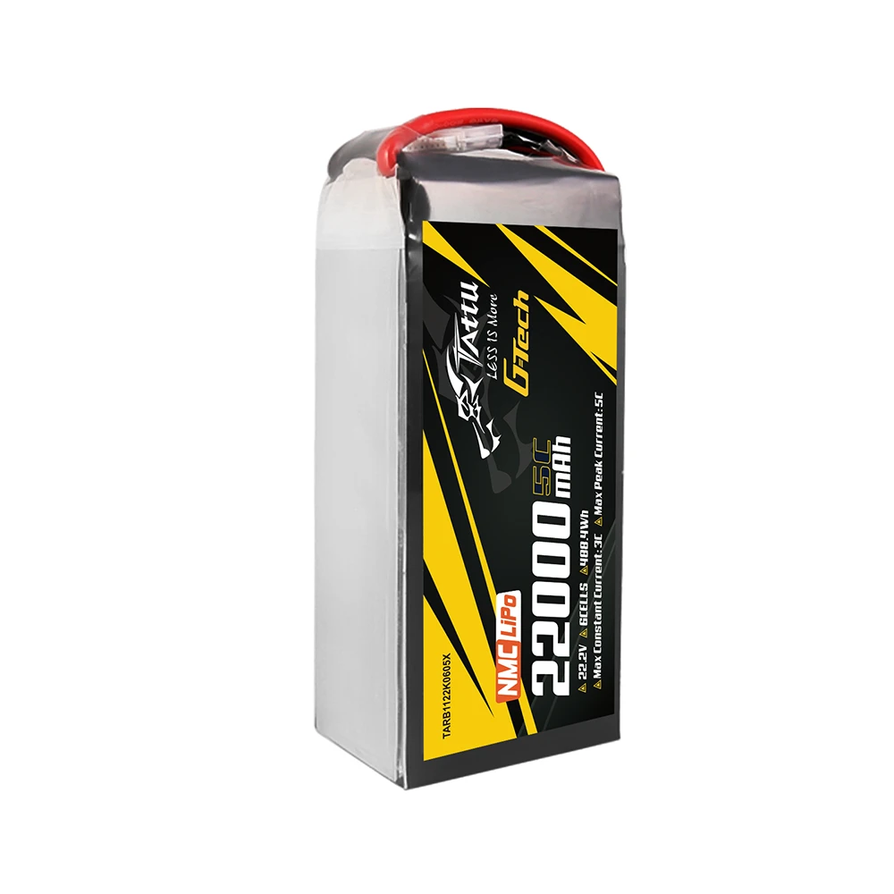 Tattu 22000mAh 6S 5C 22.2V Lipo Battery | XT90S-F Plug | Semi-solid