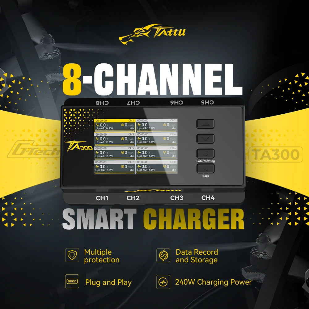 Tattu TA300 8 Channels Smart Charger with G-Tech
