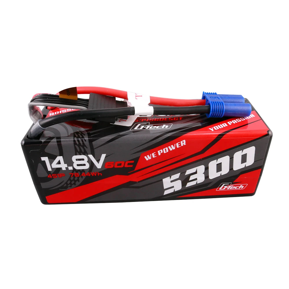 Gens ace 5300mAh 4S 60C 14.8V Lipo Battery | Hardcase | EC5 Plug | Car Classic