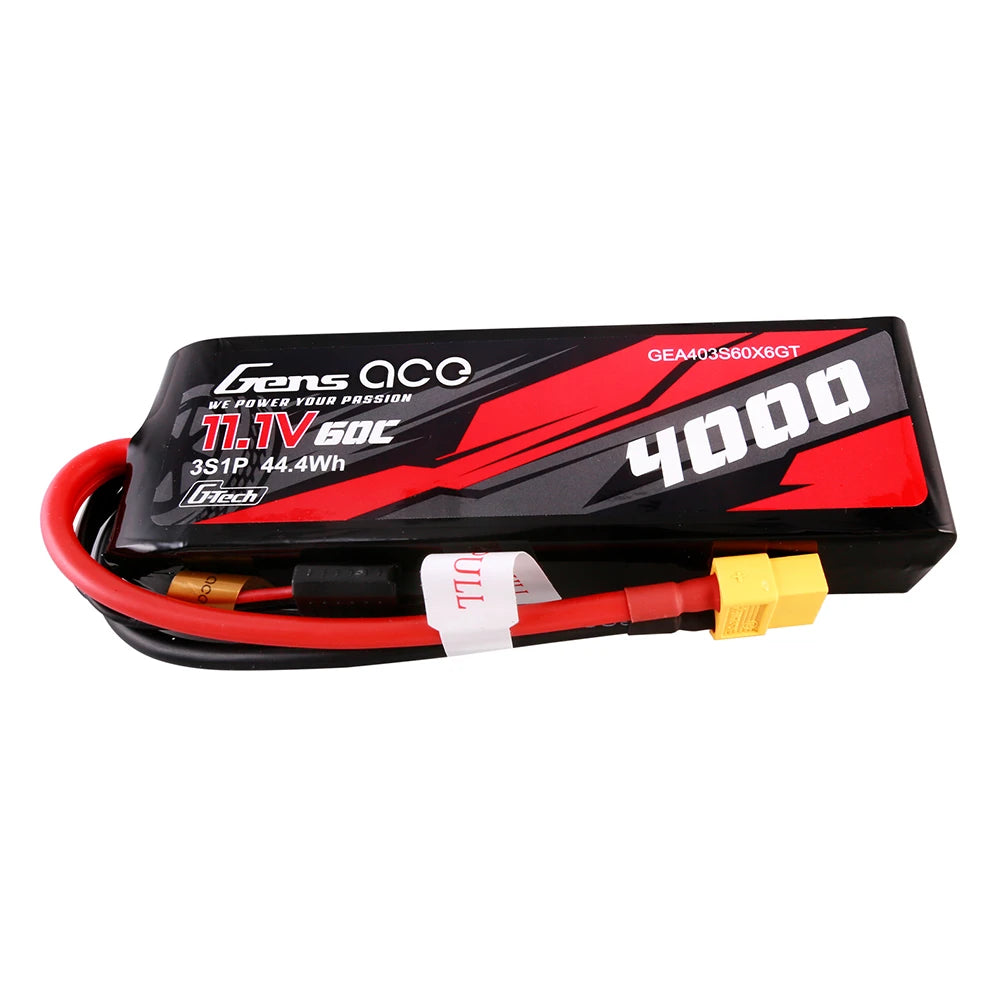 Gens ace 4000mAh 3S 60C 11.1V Lipo Battery | XT60 Plug | Car Classic