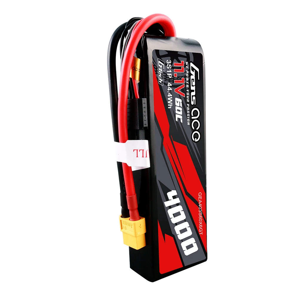 Gens ace 4000mAh 3S 60C 11.1V Lipo Battery | XT60 Plug | Car Classic