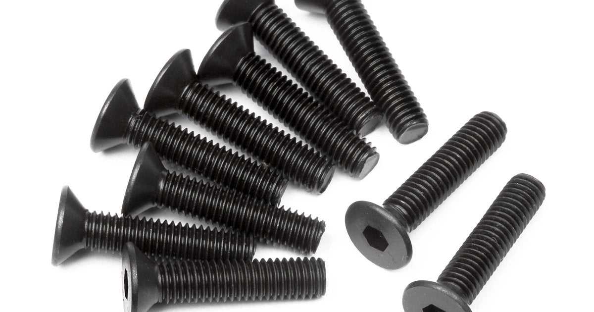 Flat Head Screw M3X14mm (Hex Socket/10pcs) - Model HPI100556 - HPI Racing