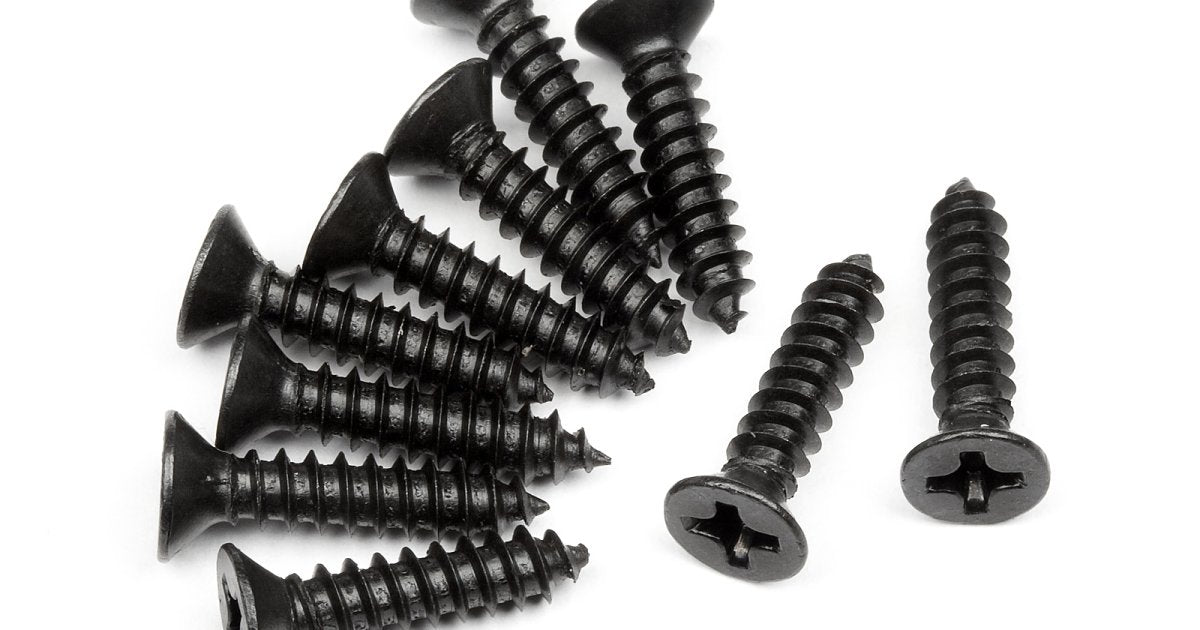 TP Flat Head Screw, M3x14mm, Bullet MT/ST (10pcs) - Model HPI101245 - HPI Racing