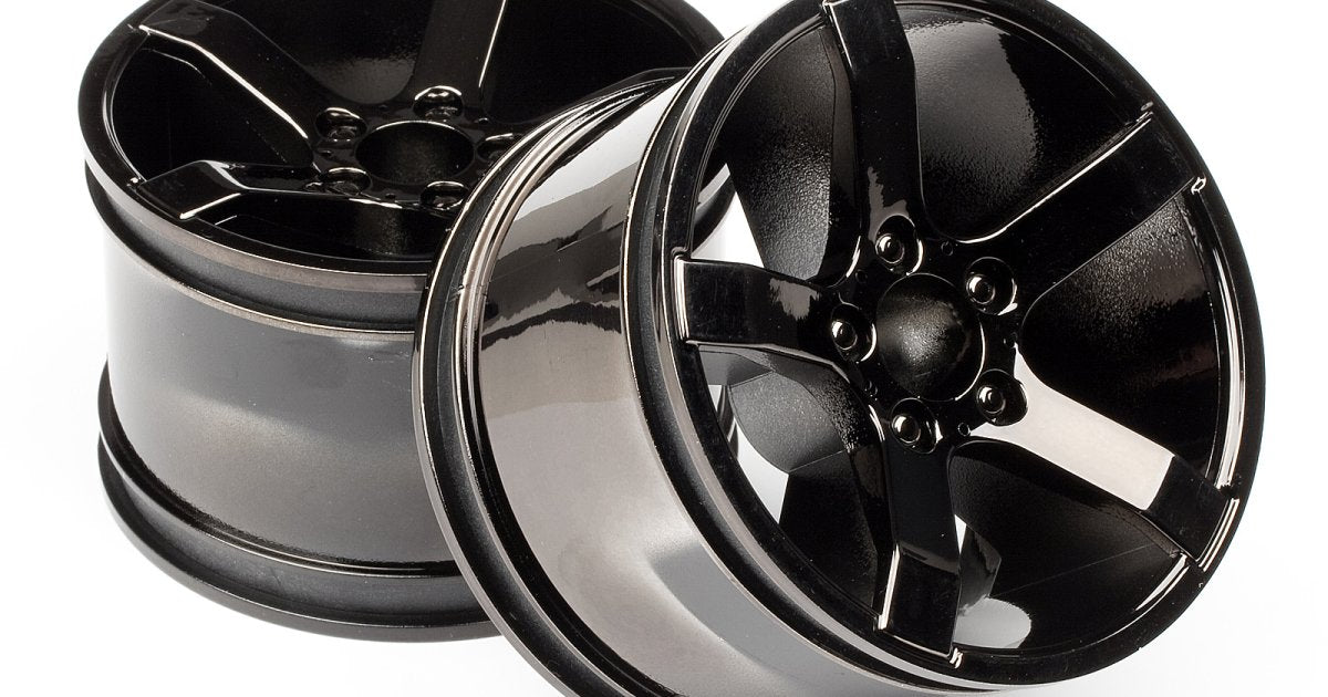 Bullet MT Wheels, Black Chrome (Pair) - Model HPI101309 - HPI Racing