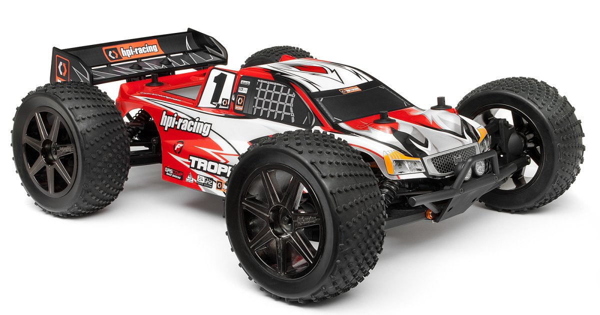 Clear Trophy Truggy Flux Bodyshell w/Window Masks and Decals - Model HPI101717 - HPI Racing