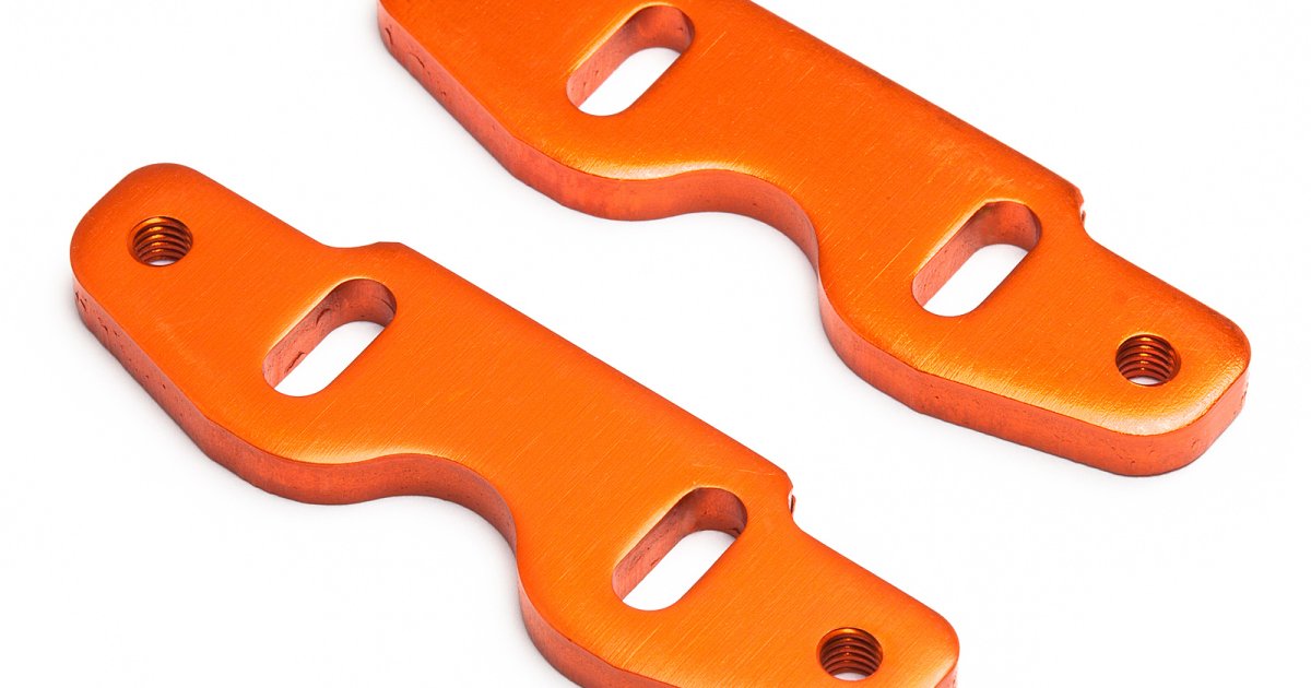 Engine Mount Adapter, 4mm, Trophy 3.5/4.6 Series (Orange) - Model HPI101753 - HPI Racing