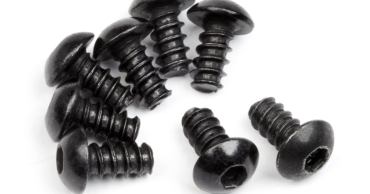 TP Button Head Screw, M3X6mm (Hex Socket), Vorza Flux (8pcs) - Model HPI103672 - HPI Racing