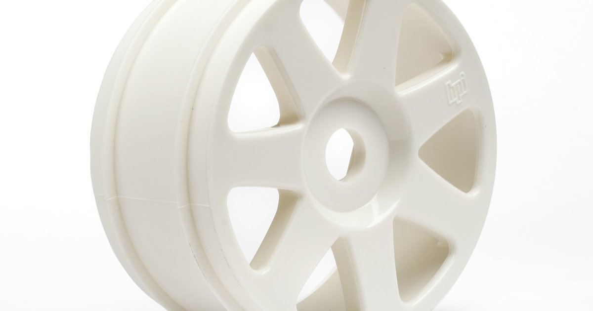 V7 1/8 Wheel, White, 42X83mm (2pcs) - Model HPI103678 - HPI Racing