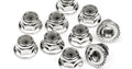Serrated Flange Lock Nut, M4, Silver (10pcs) - Model HPI103729 - HPI Racing