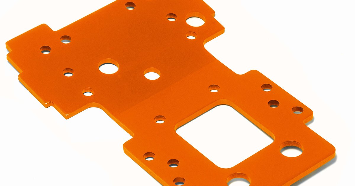 Bulkhead Lower Plate, 2.5mm, Orange, Savage X/XL - Model HPI105892 - HPI Racing