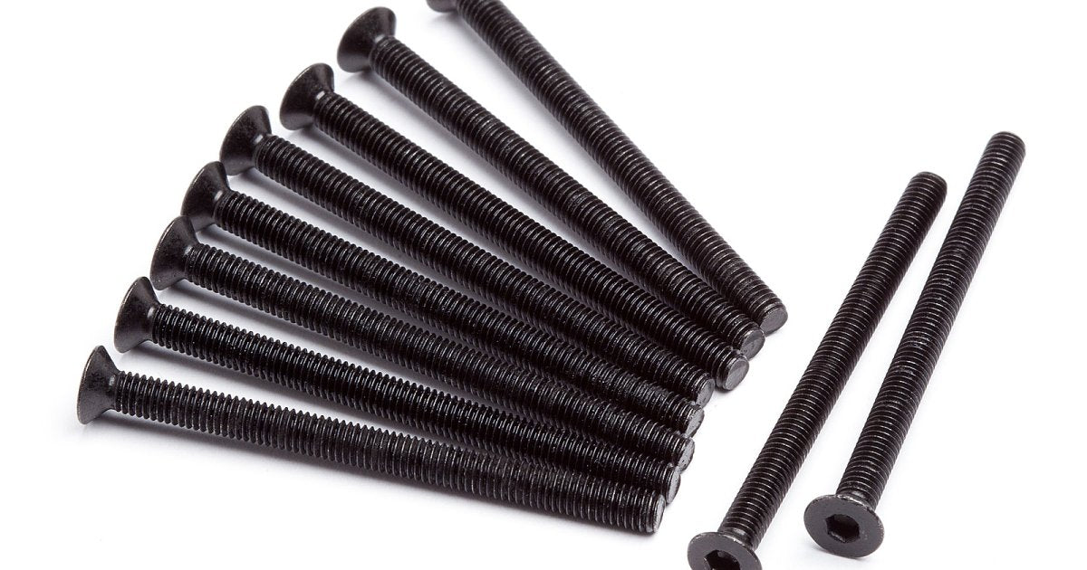 Flat Head Screw, M3X40mm (Hex Socket), Savage XS (10pcs) - Model HPI106427 - HPI Racing
