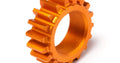 Threaded Pinion, 18 Tooth x12mm (1M), Orange, Nitro 3 - Model HPI106630 - HPI Racing
