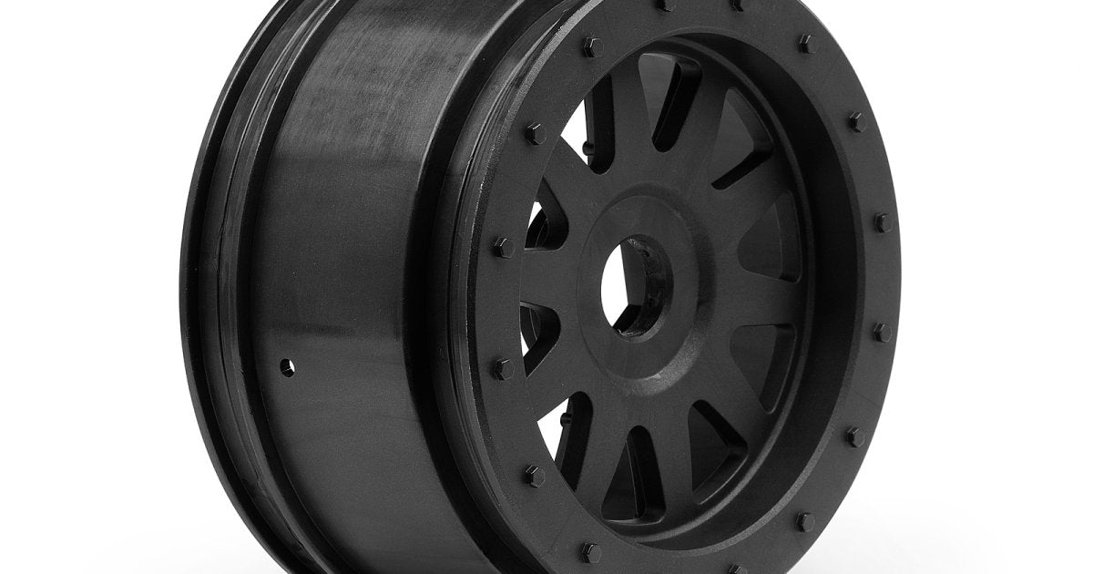 TR-10 Glue-Lock Wheel, 120X60mm, Black, Super SC5 Flux (2pcs) - Model HPI106896 - HPI Racing