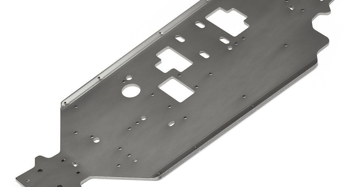 Gunmetal Main Chassis, for the WR8 (3mm) - Model HPI107879 - HPI Racing