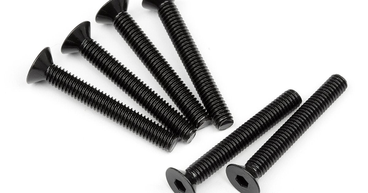 Flat Head Screw, M4X30mm, Hex Socket (6pcs) - Model HPI107908 - HPI Racing