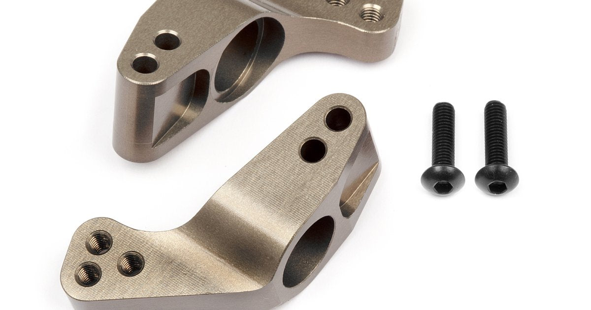 Aluminum Rear Hub Carrier Set, Hard Anodized, 0 Degree, for the Bullet and WR8 - Model HPI108021 - HPI Racing