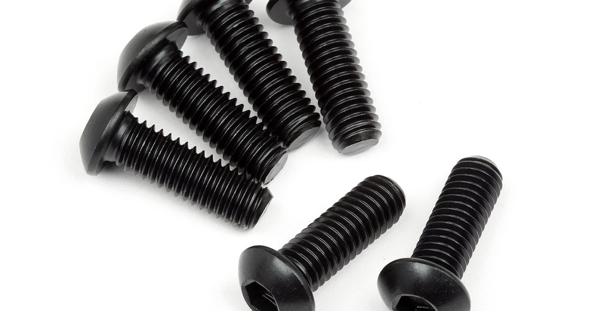 Button Head Screw, M6X18mm, 4.0mm Hex Socket size (6pcs) - Model HPI108709 - HPI Racing