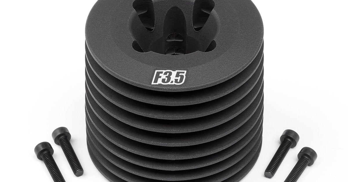 Black Aluminum Heatsink Head, for the F3.5 V2 - Model HPI111609 - HPI Racing