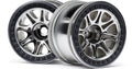 Chrome Split 8 Truck Wheel, for the Firestorm, and Wheely King (2pcs) - Model HPI113336 - HPI Racing