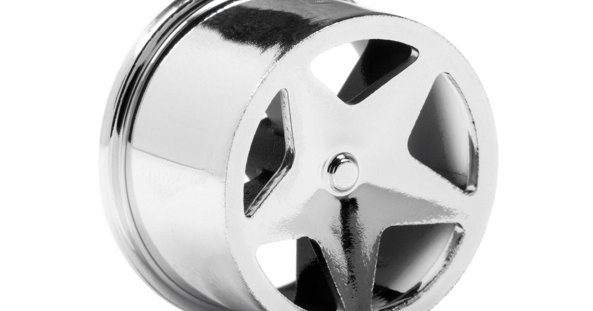 Q32 Super Star Wheel Set, Front and Rear, Chrome, 18X10/18X14, (4pcs) - Model HPI114279 - HPI Racing