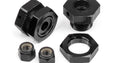 Aluminum Wheel Hex Hub Set, 17mm,  Black, Savage X/XL (4pcs) - Model HPI114341 - HPI Racing