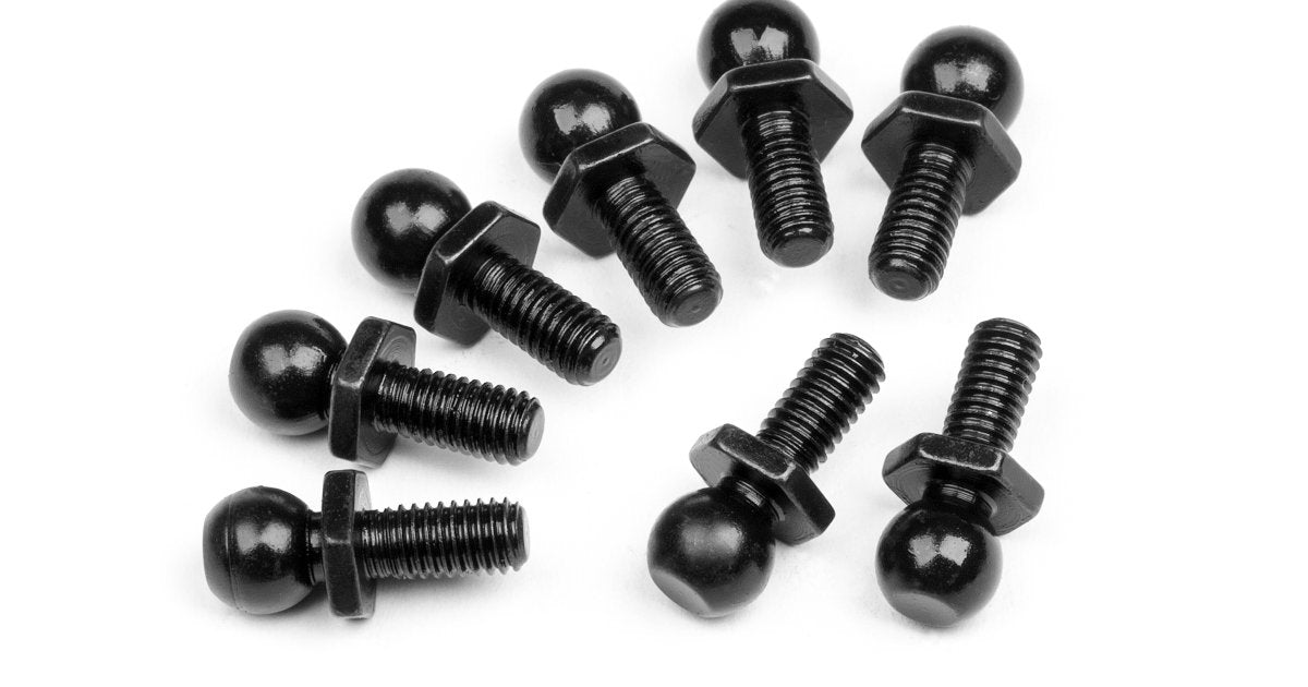 Low Profile Ball Stud, 4.8X12mm, (8pcs), Jumpshot - Model HPI115285 - HPI Racing