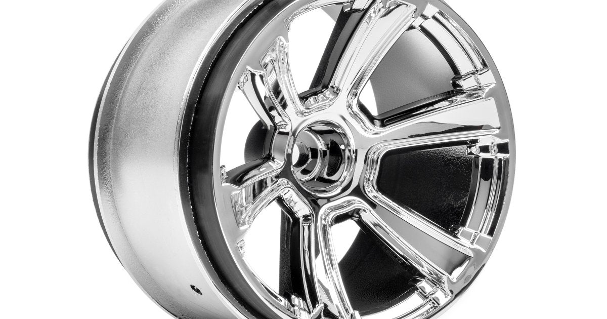 6-Shot MT Wheel, Chrome, (2pcs), Jumpshot MT - Model HPI115324 - HPI Racing
