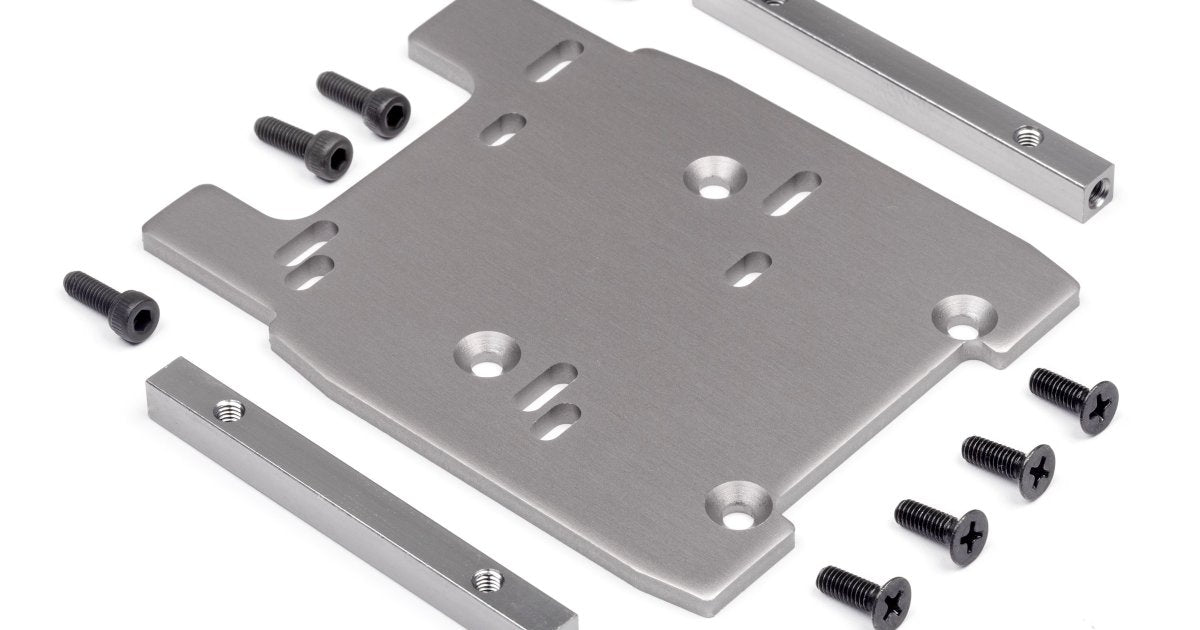 Motor Plate, Gray, 4mm, Savage XL Flux - Model HPI115354 - HPI Racing