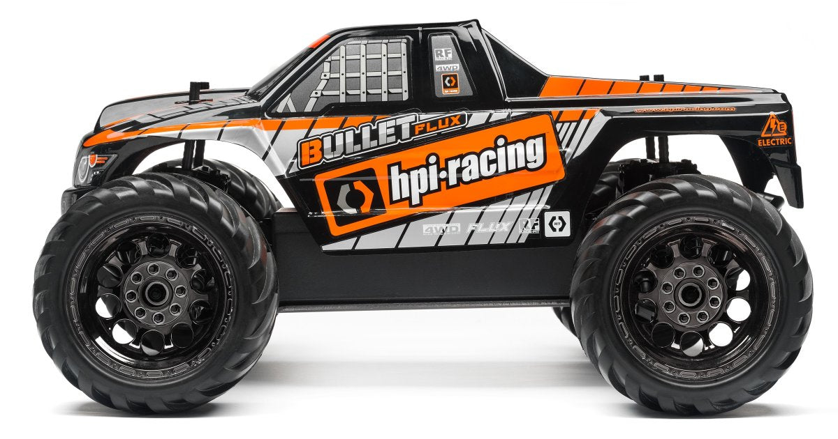 Bullet MT Clear Body, w/ Nitro/Flux Decals - Model HPI115515 - HPI Racing