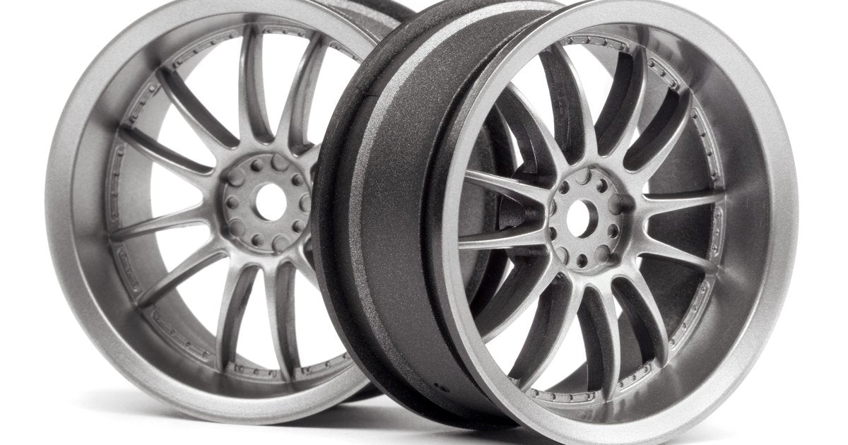 Work XSA 02C Wheel 26mm Light Gunmental (3mm/2pcs) - Model HPI120151 - HPI Racing