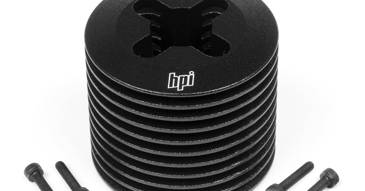 Aluminum Heatsink Head, Black, (F3.5), Nitro Star - Model HPI1458 - HPI Racing