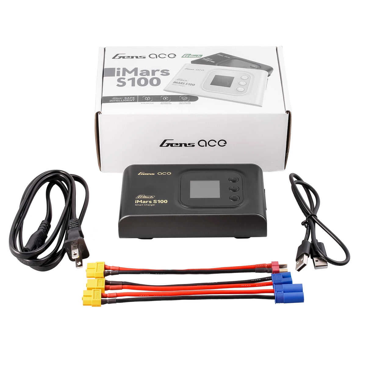 Gens ace iMars S100 Smart Charger | AC 100W | 10A | 2-6S | Black