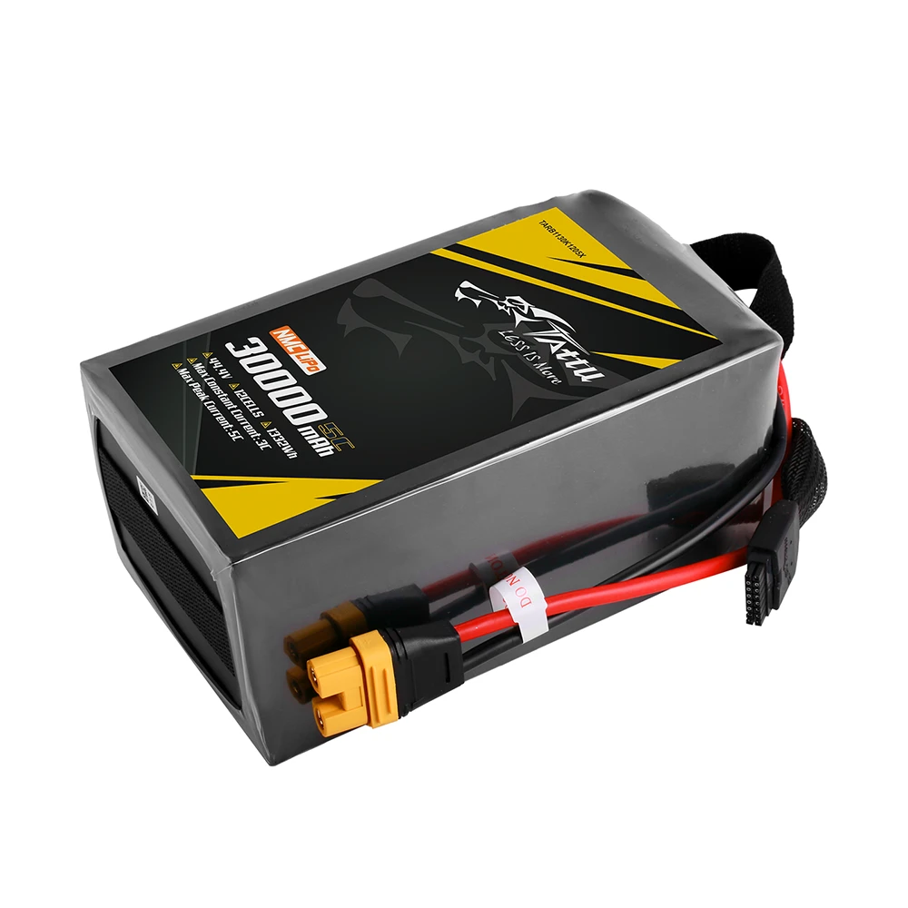 Tattu 30000mAh 12S 5C 44.4V Lipo Battery | AS150U-F Plug | Semi-solid