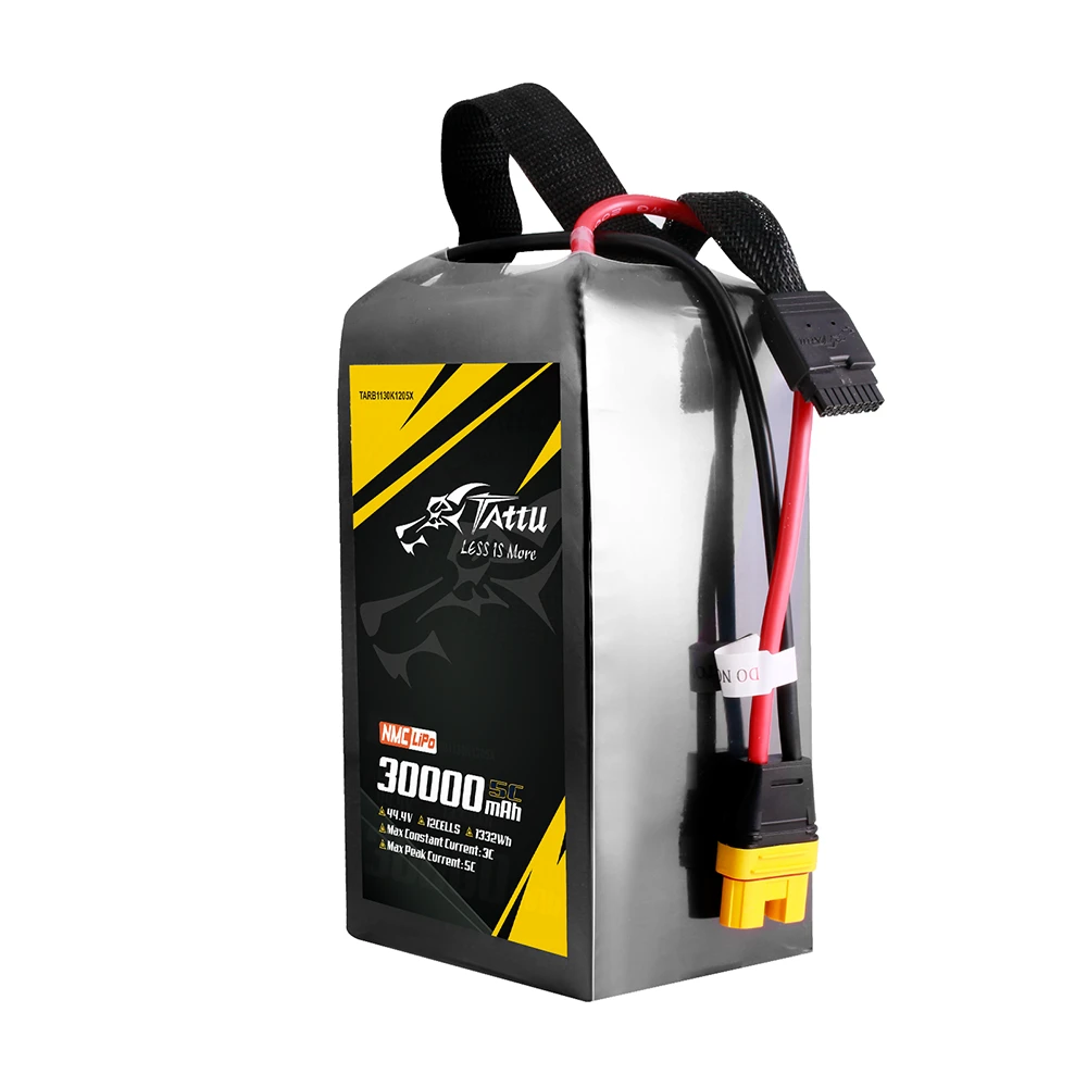 Tattu 30000mAh 12S 5C 44.4V Lipo Battery | AS150U-F Plug | Semi-solid