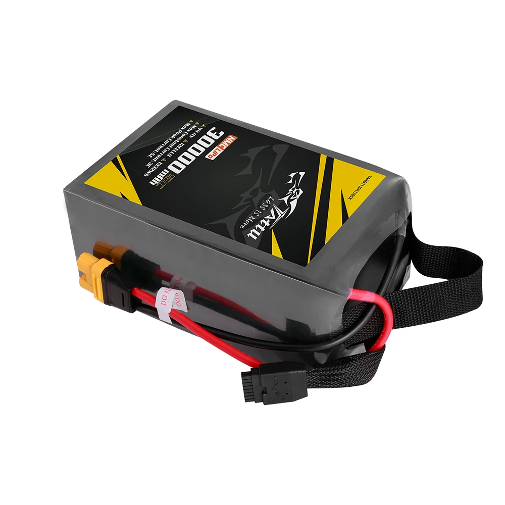 Tattu 30000mAh 12S 5C 44.4V Lipo Battery | AS150U-F Plug | Semi-solid