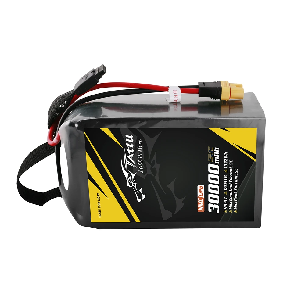 Tattu 30000mAh 12S 5C 44.4V Lipo Battery | AS150U-F Plug | Semi-solid