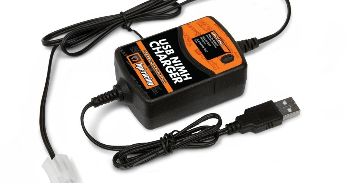 USB 2-6 Cell 500mA NiMH Delta-Peak Charger, E10, Sport 3 - Model HPI160048 - HPI Racing