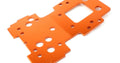 Bulkhead Lower Plate 2.5mm (Flux/Orange) - fits Savage X Flux V2 - Model HPI160143 - HPI Racing
