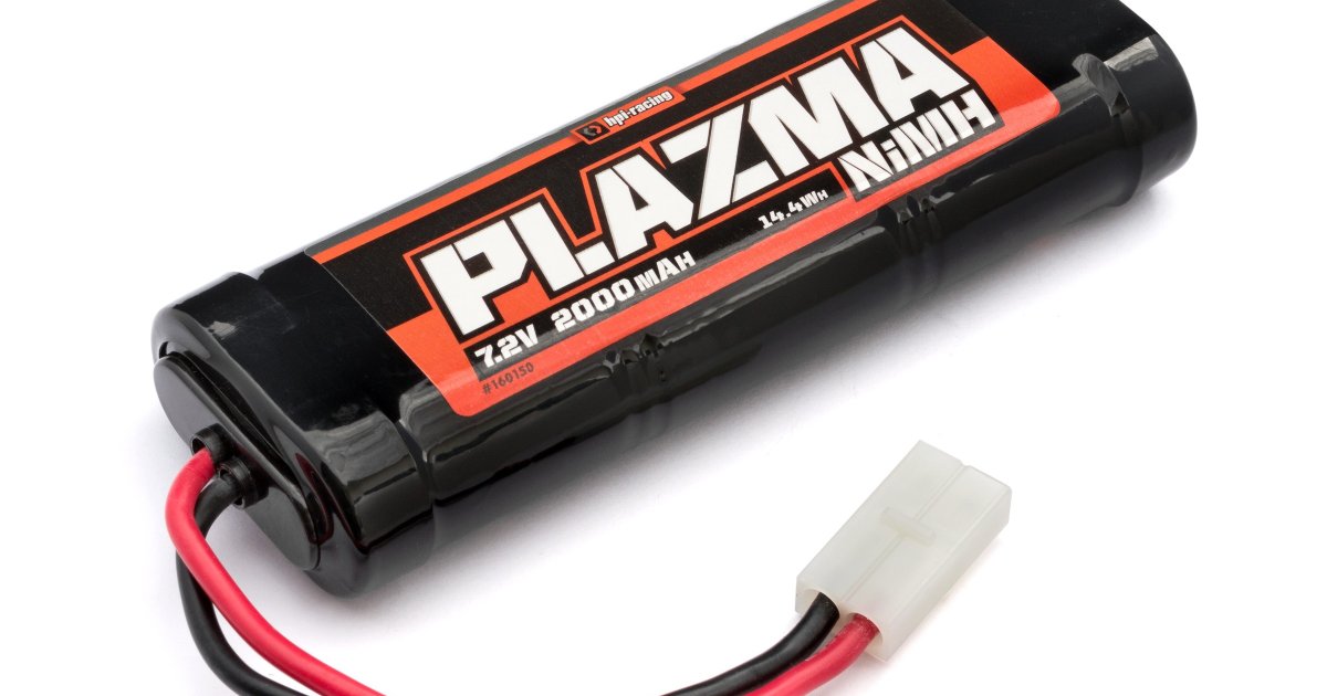 Plazma 7.2V 2000mAh NiMH Stick Battery Pack, E10, Sport 3 - Model HPI160150 - HPI Racing