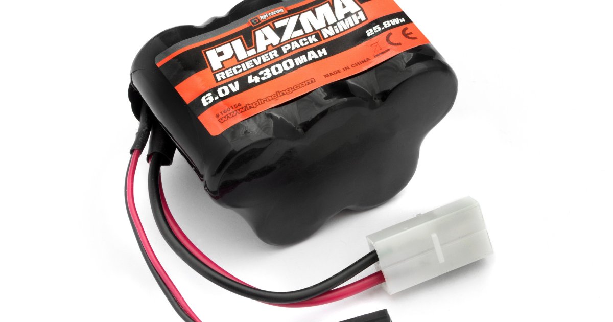 Plazma 6.0V 4300mAh NiMH Baja Receiver Battery - Model HPI160154 - HPI Racing