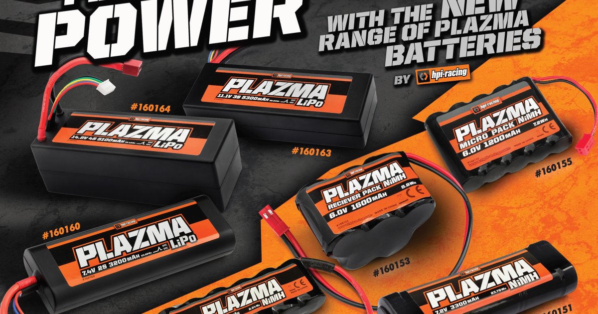 Plazma 6.0V 1200mAh NiMH Micro RS4 Battery Pack - Model HPI160155 - HPI Racing