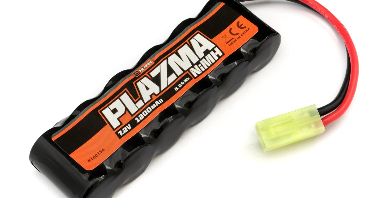 Plazma 7.2V 1200mAh NiMH Mini Stick Battery Pack - Model HPI160156 - HPI Racing