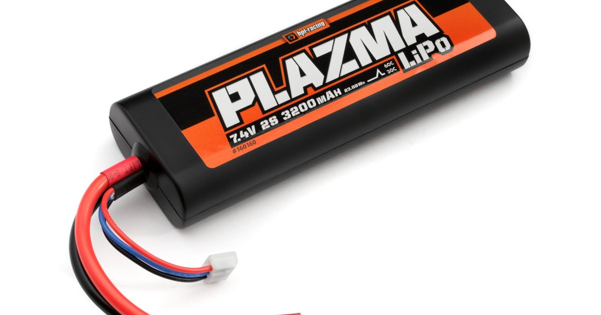 Plazma 7.4V 3200mAh 30C LiPo Battery Pack - Model HPI160160 - HPI Racing